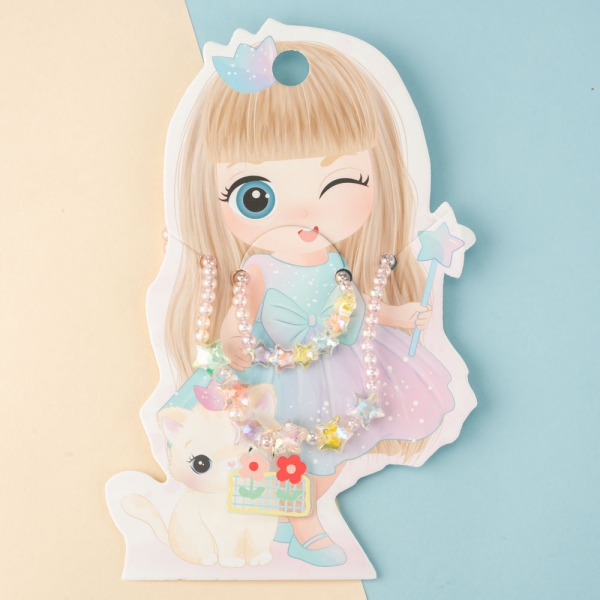 Set 2 vòng đeo cổ và vòng tay ngôi sao Animo A2306_MN013 (Hồng)