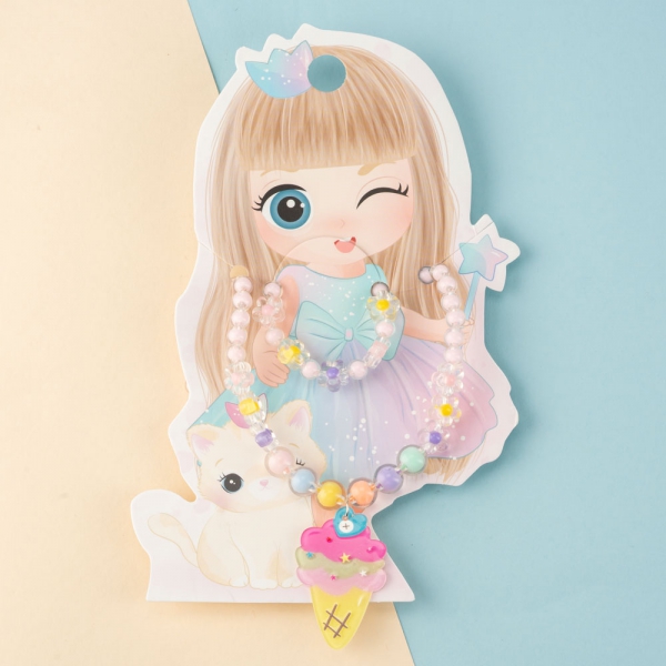 Set 2 món vòng cổ và vòng tay hình que kem Animo A2305_MN015 (Xanh)