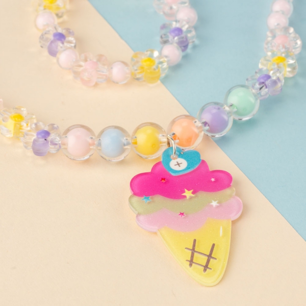 Set 2 món vòng cổ và vòng tay hình que kem Animo A2305_MN015 (Xanh)