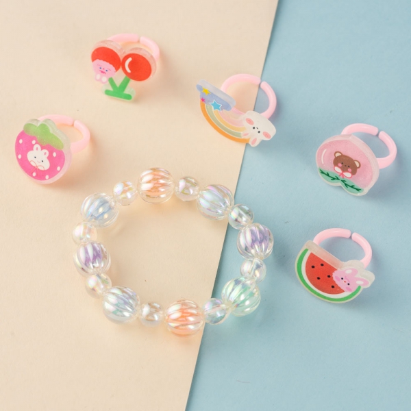 Set 6 món vòng tay và nhẫn Animo A2305_MN010 (Hồng)