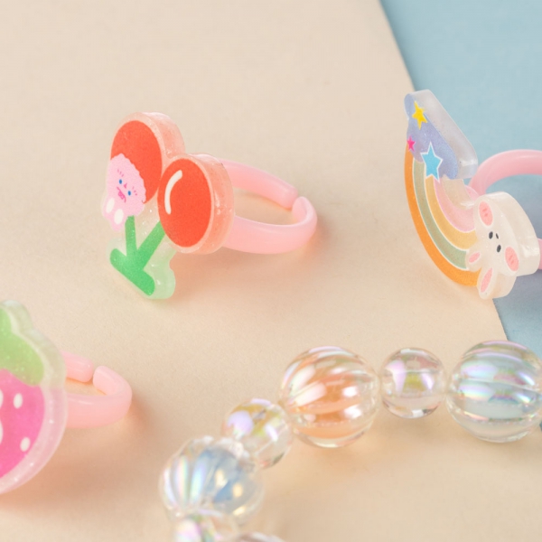 Set 6 món vòng tay và nhẫn Animo A2305_MN010 (Hồng)