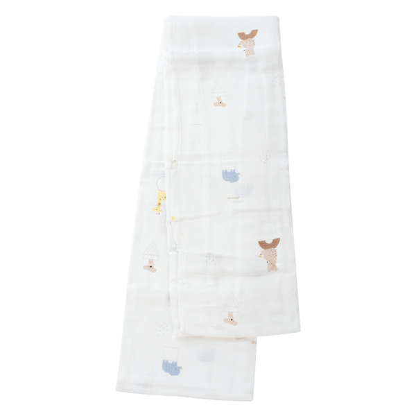 Combo 2 Khăn gạc tắm sợi tre 2 lớp Animo T2304_NBA006 (90x90cm,1 cái) (giao màu ngẫu nhiên)