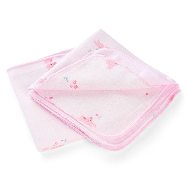 Khăn gạc sợi tre 4 lớp Animo T2304_NBA004 (25x25cm,5 cái) (giao màu ngẫu nhiên)