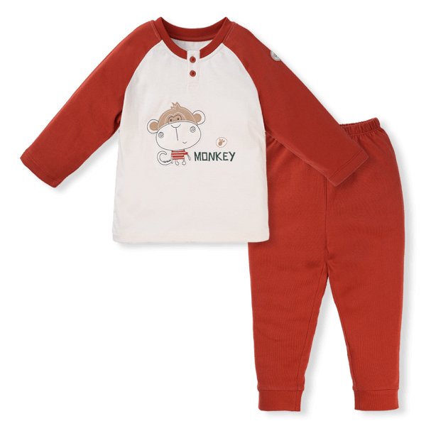 Bộ bé trai dài BST Khỉ Kháu Khỉnh Animo HN423022 (6M-6Y,Đỏ)
