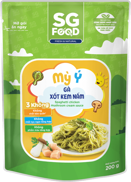 Mỳ Ý gà xốt kem nấm SG Food 200g