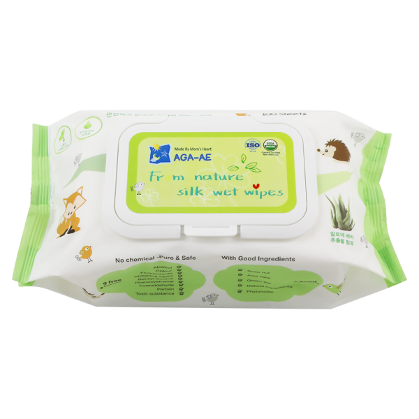 Thùng 20 gói Khăn ướt chiết xuất tự nhiên Aga-ae, 100 tờ