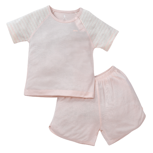 Bộ sơ sinh tính năng ngắn, vải lưới Animo I0322019 (12-24M,Cam)