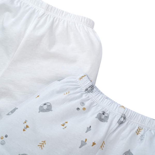 Cặp Quần sơ sinh ngắn Animo KV422086 (NB - 12M,Xám)