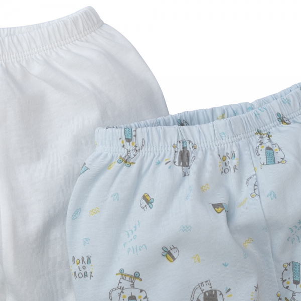 Cặp Quần sơ sinh dài Animo KV422094 (NB - 12M,Xanh biển)