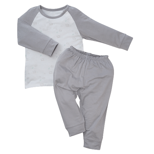 Bộ tính năng dài vải modal Animo VĐ522026 (0-12M,Xám)