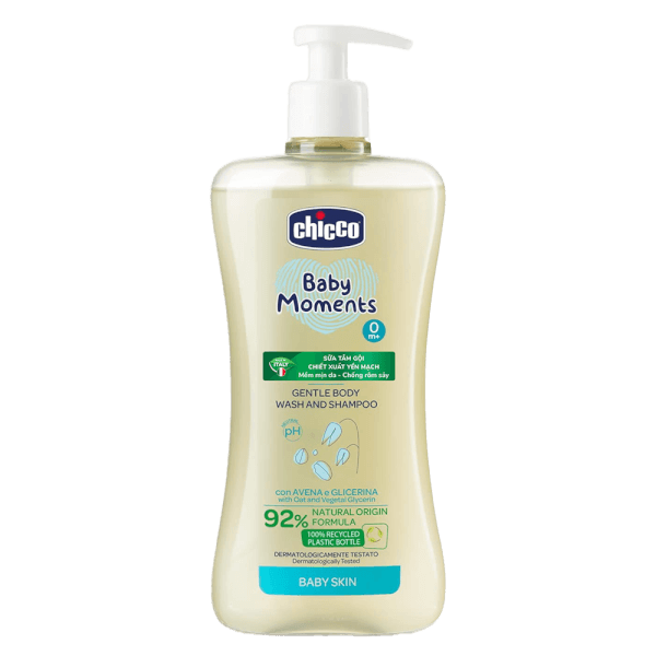 Sữa tắm gội chiết xuất Yến Mạch 0M+ Chicco 500ml