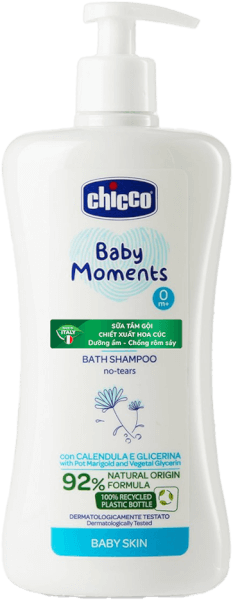 Sữa tắm gội chiết xuất Hoa Cúc 0M+ Chicco 500ml