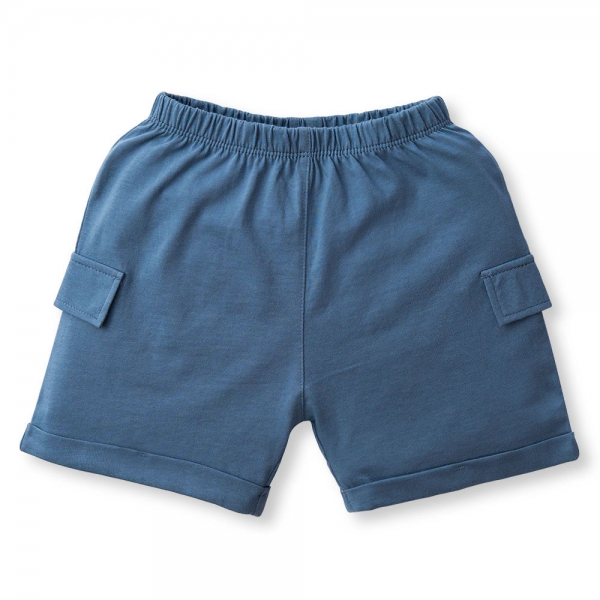 Bộ bé trai ngắn Animo HN323011 (6M-6Y,Sọc phối xanh)