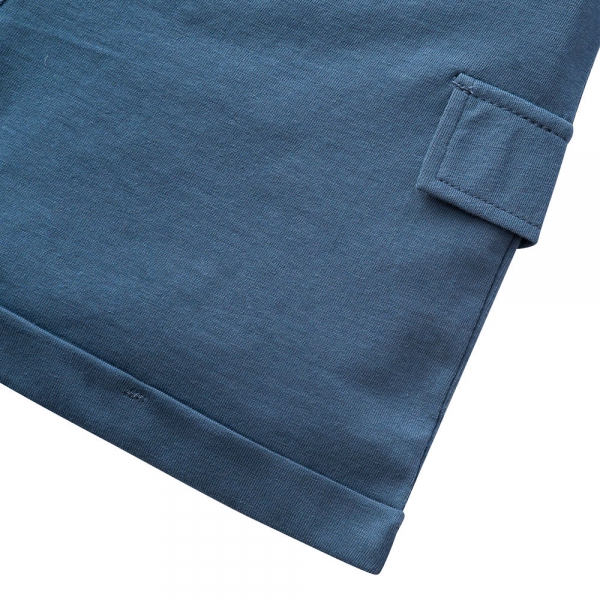 Bộ bé trai ngắn Animo HN323011 (6M-6Y,Sọc phối xanh)