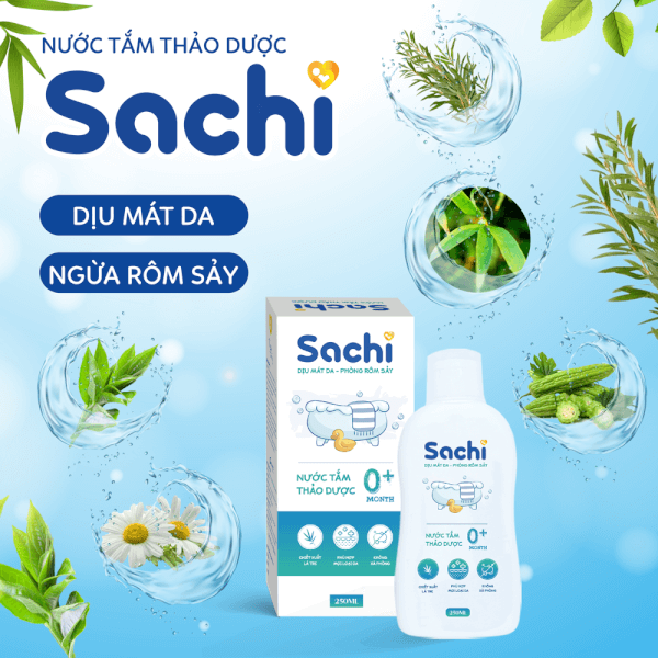 Nước tắm thảo dược Sachi 250ml