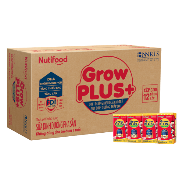 Thùng Sữa GrowPLUS+ Hộp 110ml (lốc 4 hộp)