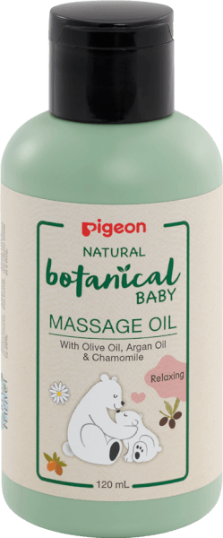 DẦU MASSAGE CHO BÉ NATURAL BOTANICAL 120ML - PIGEON NATURAL BOTANICAL BABY MASSAGE OIL 120ML