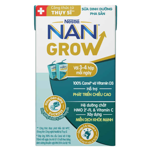 Combo 2 Thùng Thực phẩm bổ sung Nestlé NANGROW 9 (4x110ml)