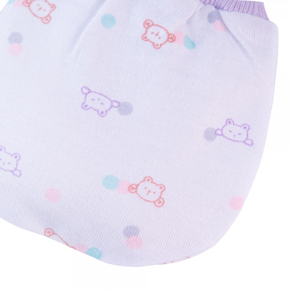 Cặp bao tay sơ sinh bo Animo HN522052 (NB,Tím)