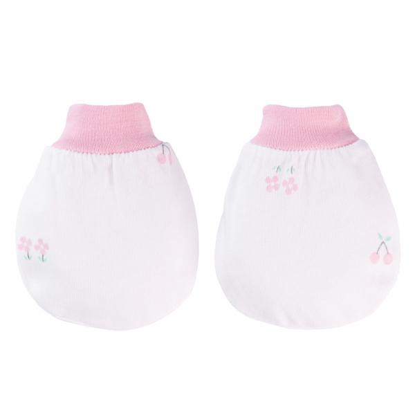 Bộ bao tay chân sơ sinh bo Animo BA1022034 (NB,Hồng họa tiết)