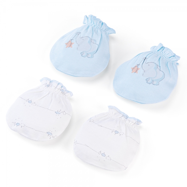 Cặp bao tay sơ sinh thun Animo HN522053 (NB,Xanh ngọc)