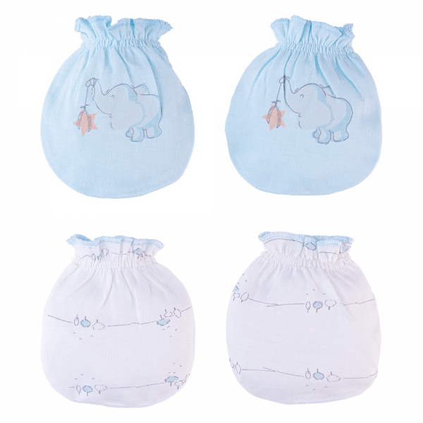 Cặp bao tay sơ sinh thun Animo HN522053 (NB,Xanh ngọc)