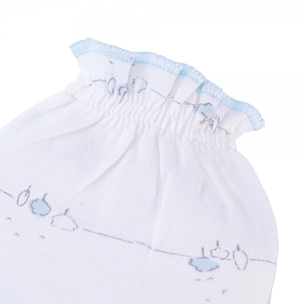 Cặp bao tay sơ sinh thun Animo HN522053 (NB,Xanh ngọc)