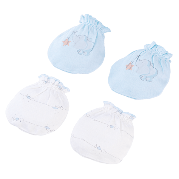 Cặp bao tay sơ sinh thun Animo HN522053 (NB,Xanh ngọc)