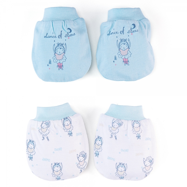 Cặp bao tay sơ sinh bo Animo HN522052 (NB,Xanh ngọc)