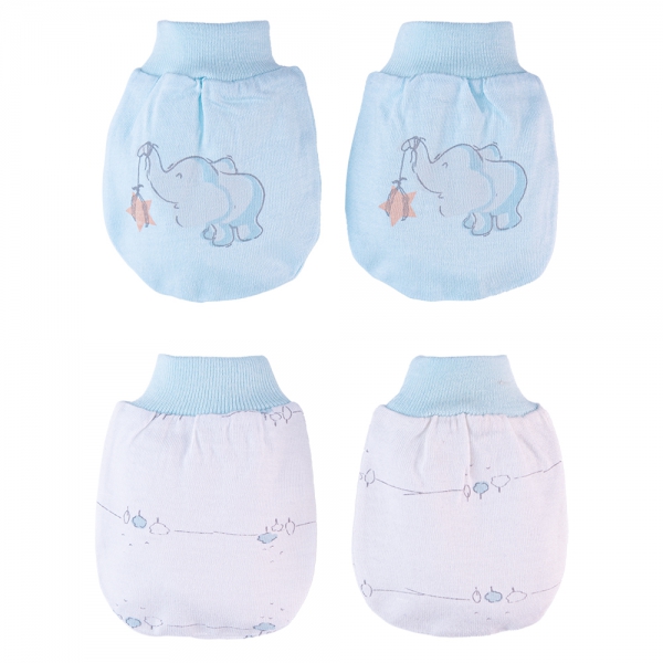 Cặp bao tay sơ sinh bo Animo HN522052 (NB,Xanh ngọc)