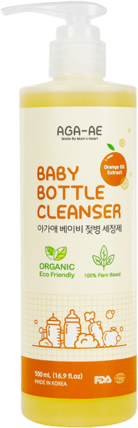 Nước rửa bình sữa AGA-AE hương cam - Chai 500ml (Giao bao bì ngẫu nhiên)