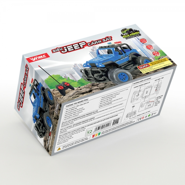 Xe điều khiển siêu Jeep cảnh sát DK81150