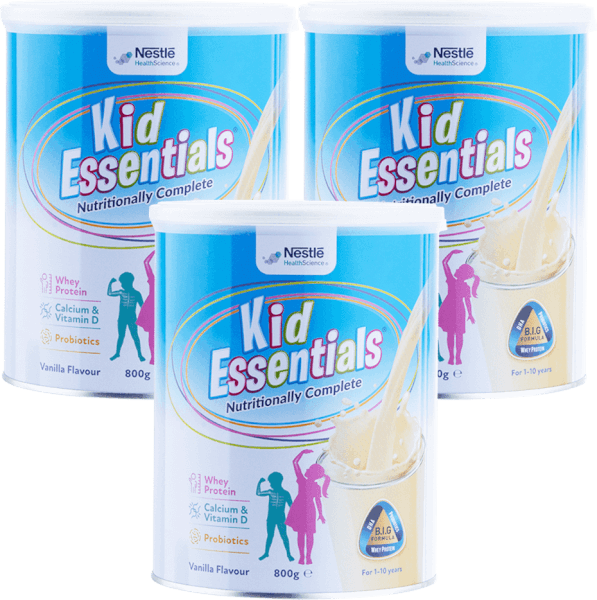 Combo 3 Thực phẩm dinh dưỡng y học Nestle Kid Essentials Nutritionally Complete 800g (1-10 tuổi)