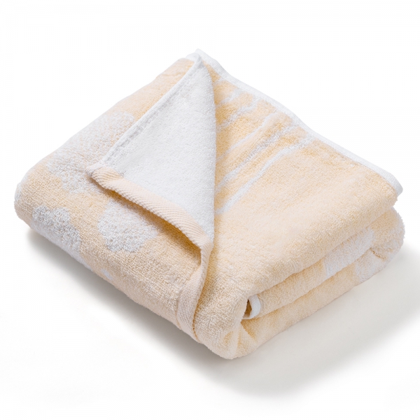 Khăn tắm dệt họa tiết 2 mặt Cotton Animo T2304_HV004 (60x120cm,Vàng nhạt)