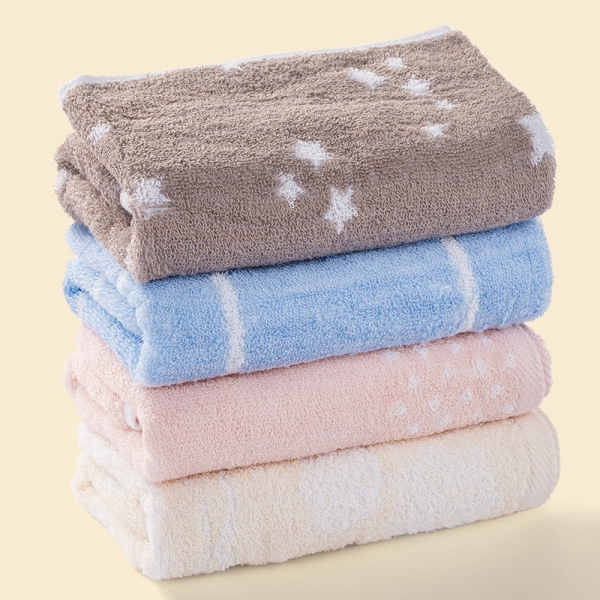 Khăn tắm dệt họa tiết 2 mặt Cotton Animo T2304_HV004 (60x120cm,Vàng nhạt)