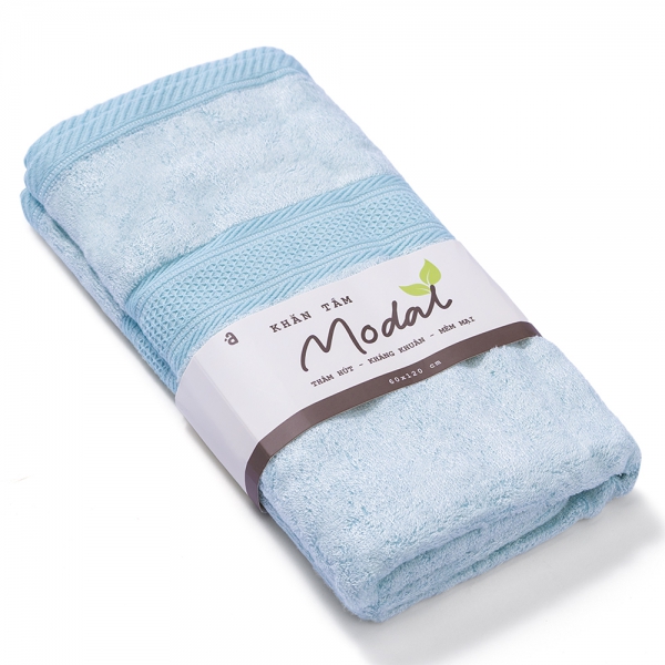Khăn tắm sợi sồi Modal kháng khuẩn Animo T2304_HV001 (60x120cm,Xanh)