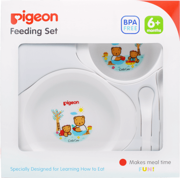 Bộ bát đĩa tập ăn Mini Pigeon