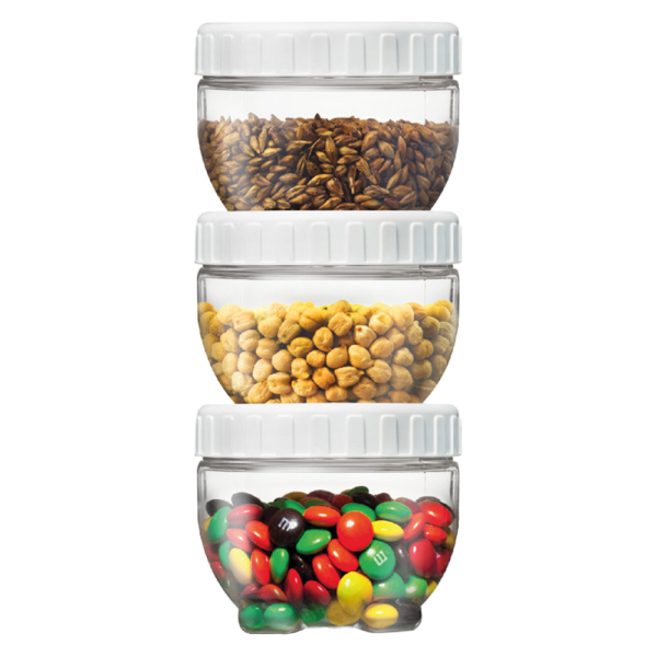 Bộ 3 hộp bảo quản Interlock Lock&Lock (150ml, Màu trắng)