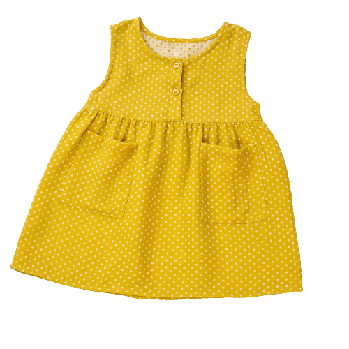 Đầm vải bé gái Animo TX722001(6M-6Y,Vàng)
