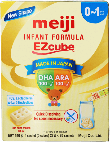 Sữa Meiji thanh Infant Formula Ezcube 540g (0-12 tháng)