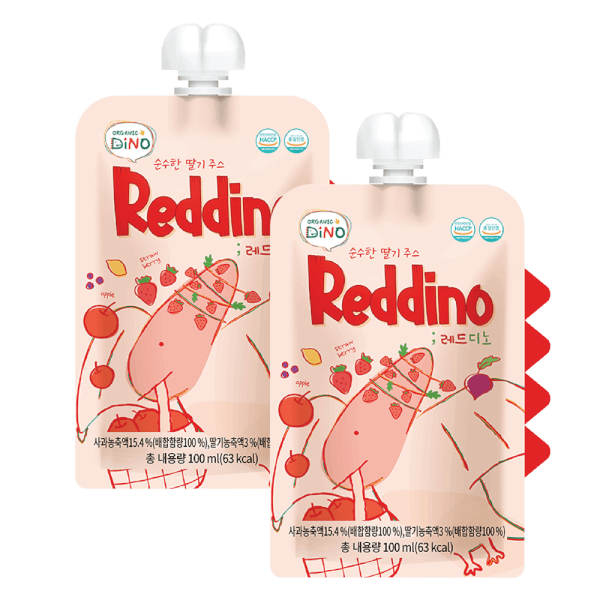 Combo 2 Nước ép trái cây dâu tây tinh khiết Reddino (Pure Strawberry Juice Reddino)