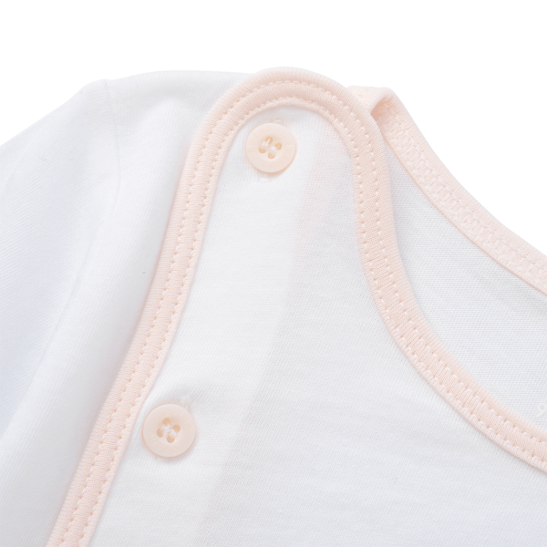 Cặp áo sơ sinh cài chéo tay dài Animo KV223016 (NB-12M,Cam họa tiết_Trắng)