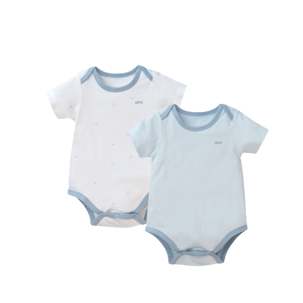 Set 2 body tam giác Animo NB522014 (6-9M,xanh-trắng mũi tên)