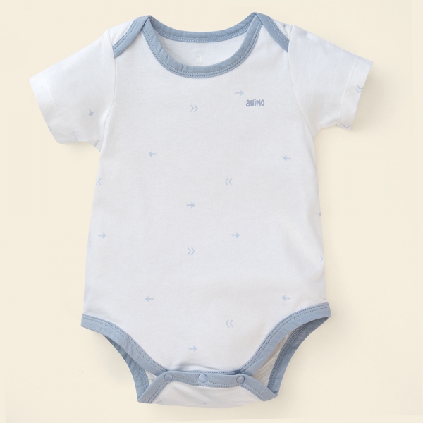 Set 2 body tam giác Animo NB522014 (0-12M,xanh-trắng mũi tên)