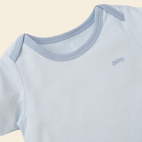 Set 2 body tam giác Animo NB522014 (0-12M,xanh-trắng mũi tên)