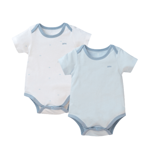 Set 2 body tam giác Animo NB522014 (0-12M,xanh-trắng mũi tên)