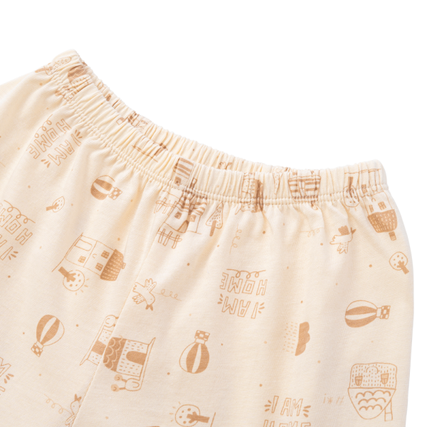 Cặp quần sơ sinh ngắn Animo KV223011 (NB-12M,Kem_Trắng)