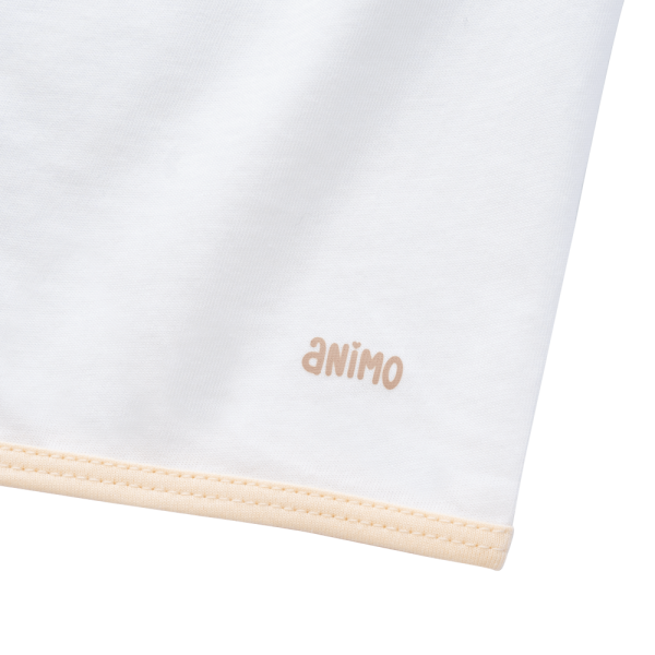 Cặp quần sơ sinh ngắn Animo KV223011 (NB-12M,Kem_Trắng)