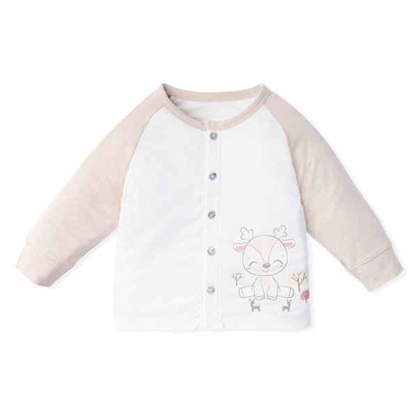 Bộ tính năng dài vải modal Animo VĐ522025 (0-12M,Kem)