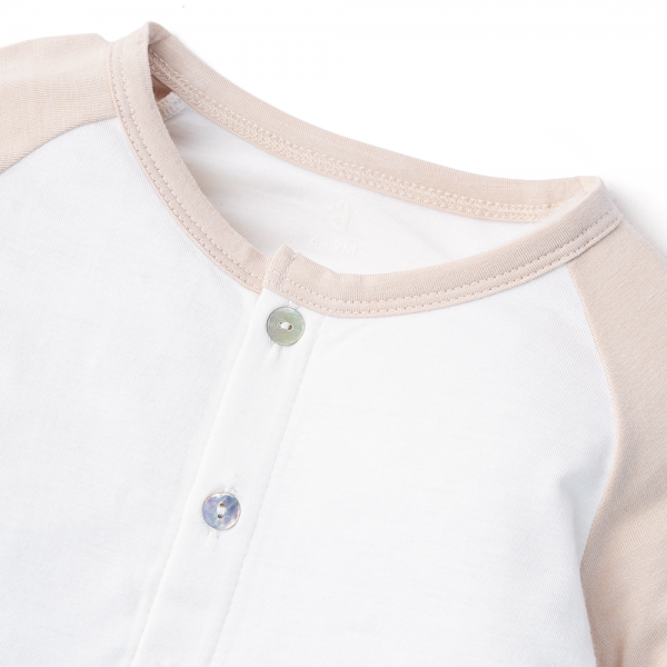 Bộ tính năng dài vải modal Animo VĐ522025 (0-12M,Kem)